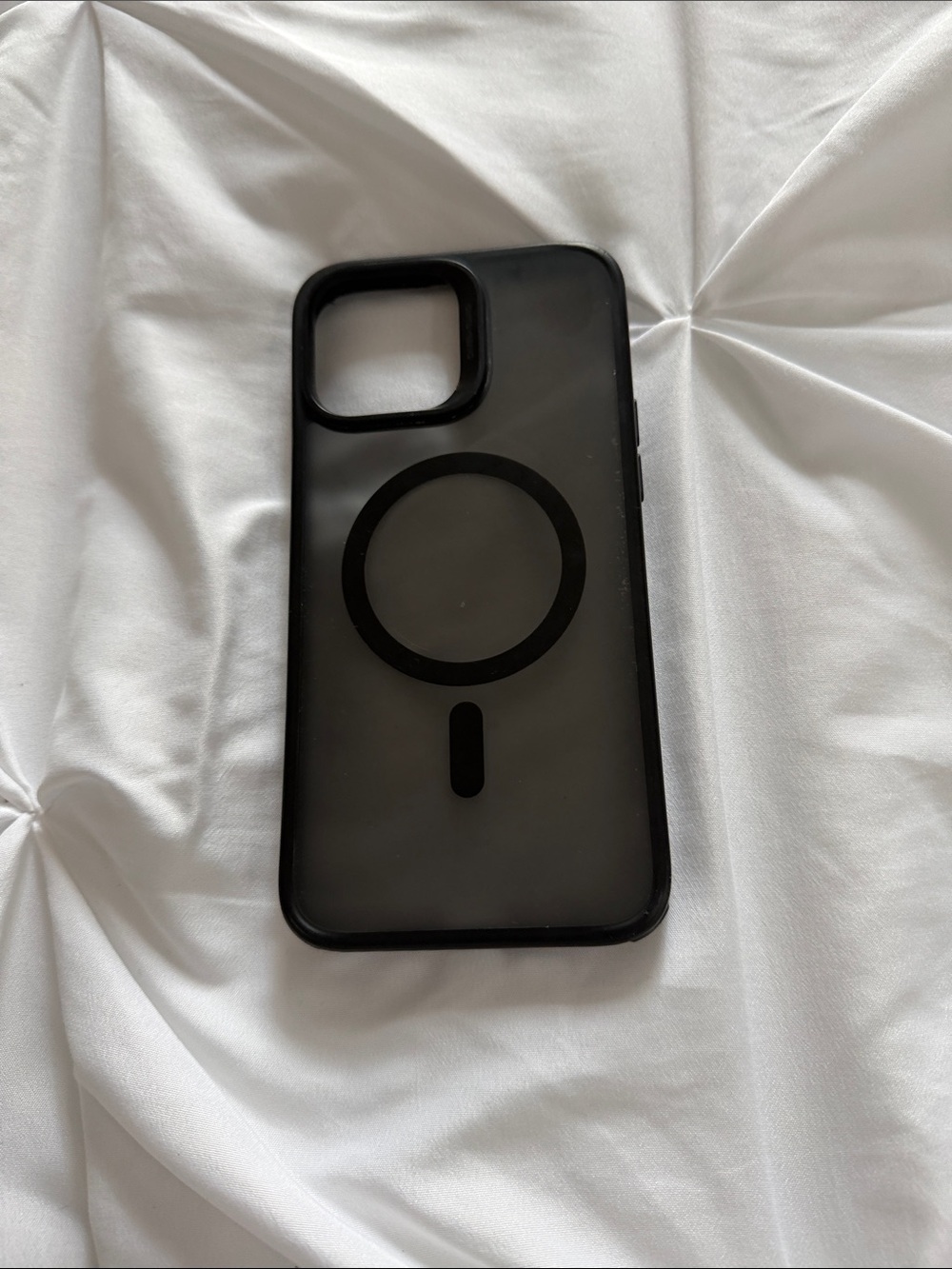 Mag-Safe Compatible Black Protective Phone Case
